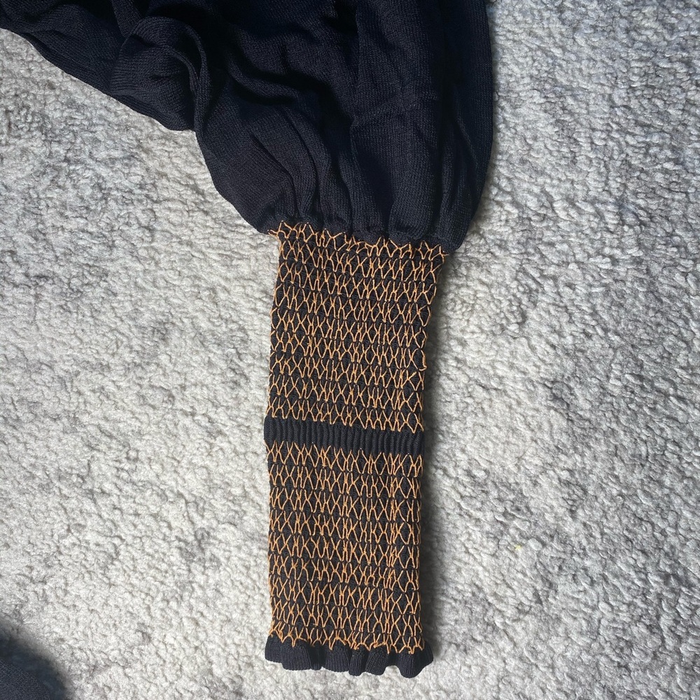 ZARA Black & Gold solid Spandex Dress  Sz M - Picture 6 of 9